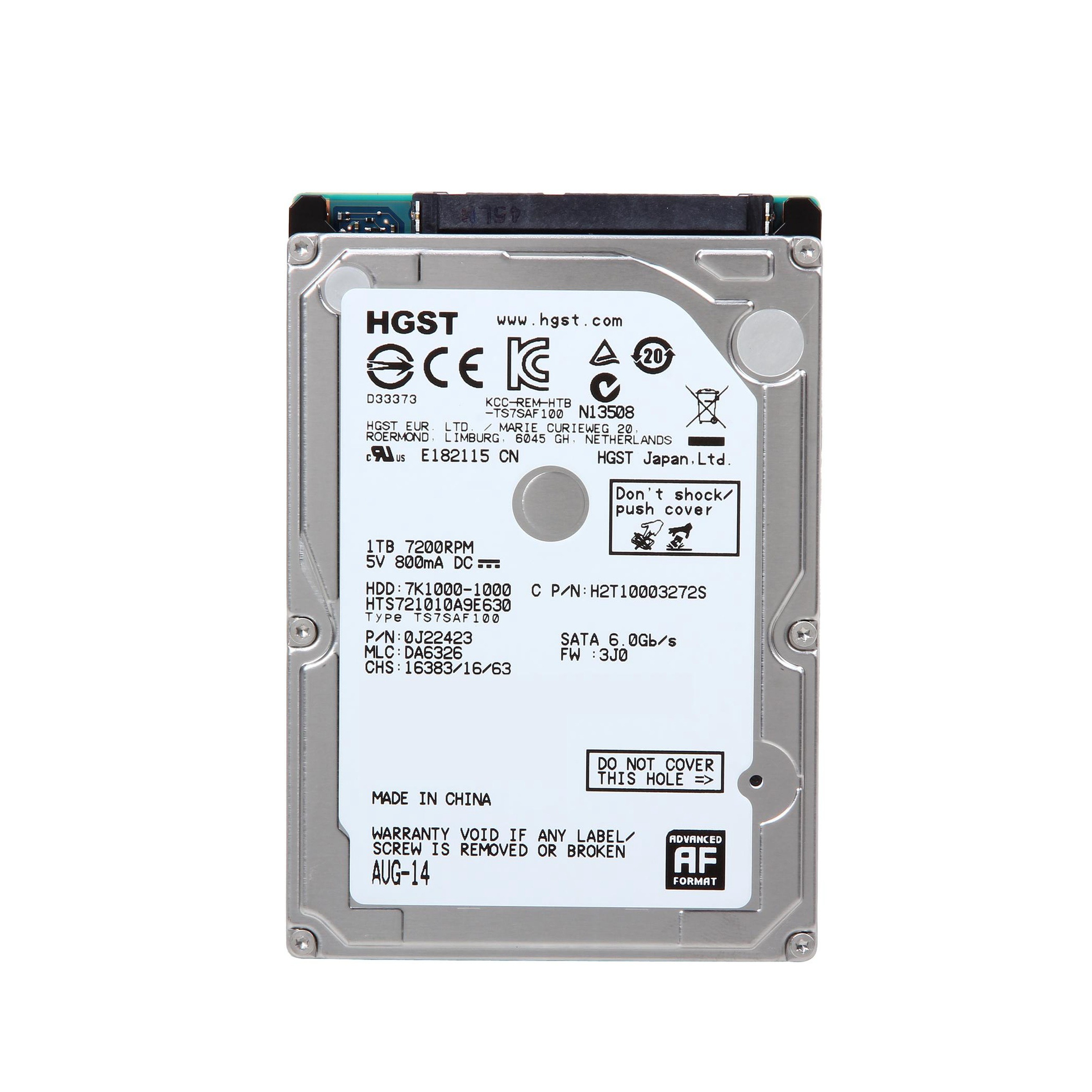 هارد لپ تاپ برند HGST مدل HTS721010A9E630 ظرفیت 1 ترابایت 7200 دور کاملا نو گارانتی 1 سالهجدید