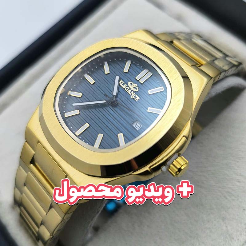 ساعت مردانه الگانس تاریخ دار - طرح پتک فیلیپ - طلایی - 227501