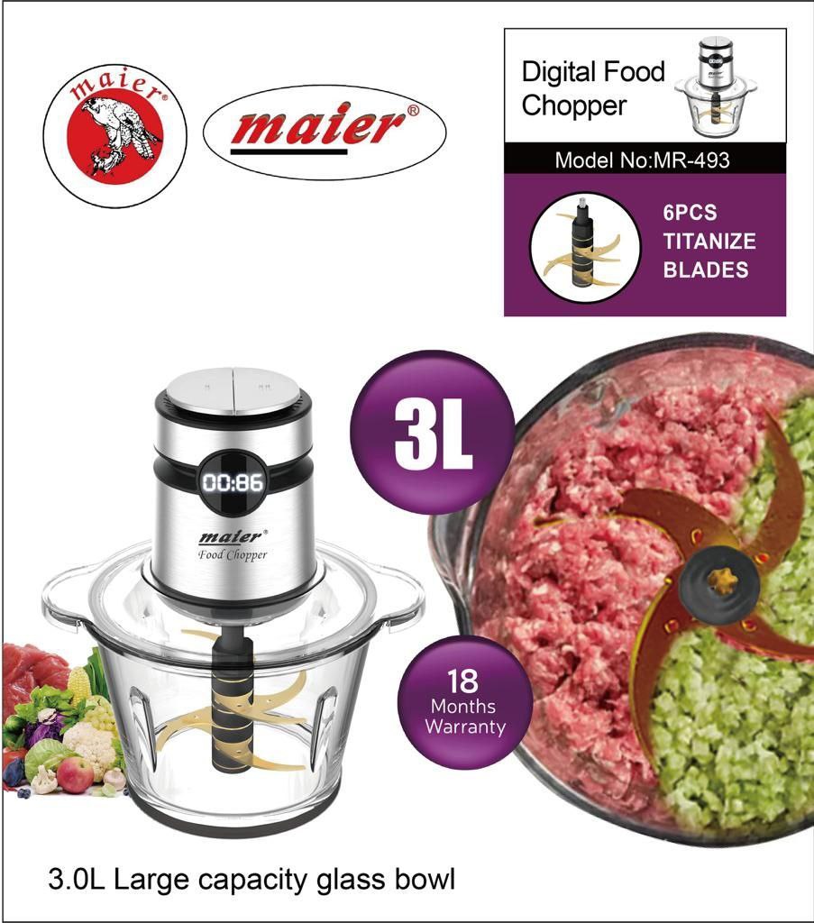 خردکن 6 تیغه 3 لیتری مایر مدل MR-493