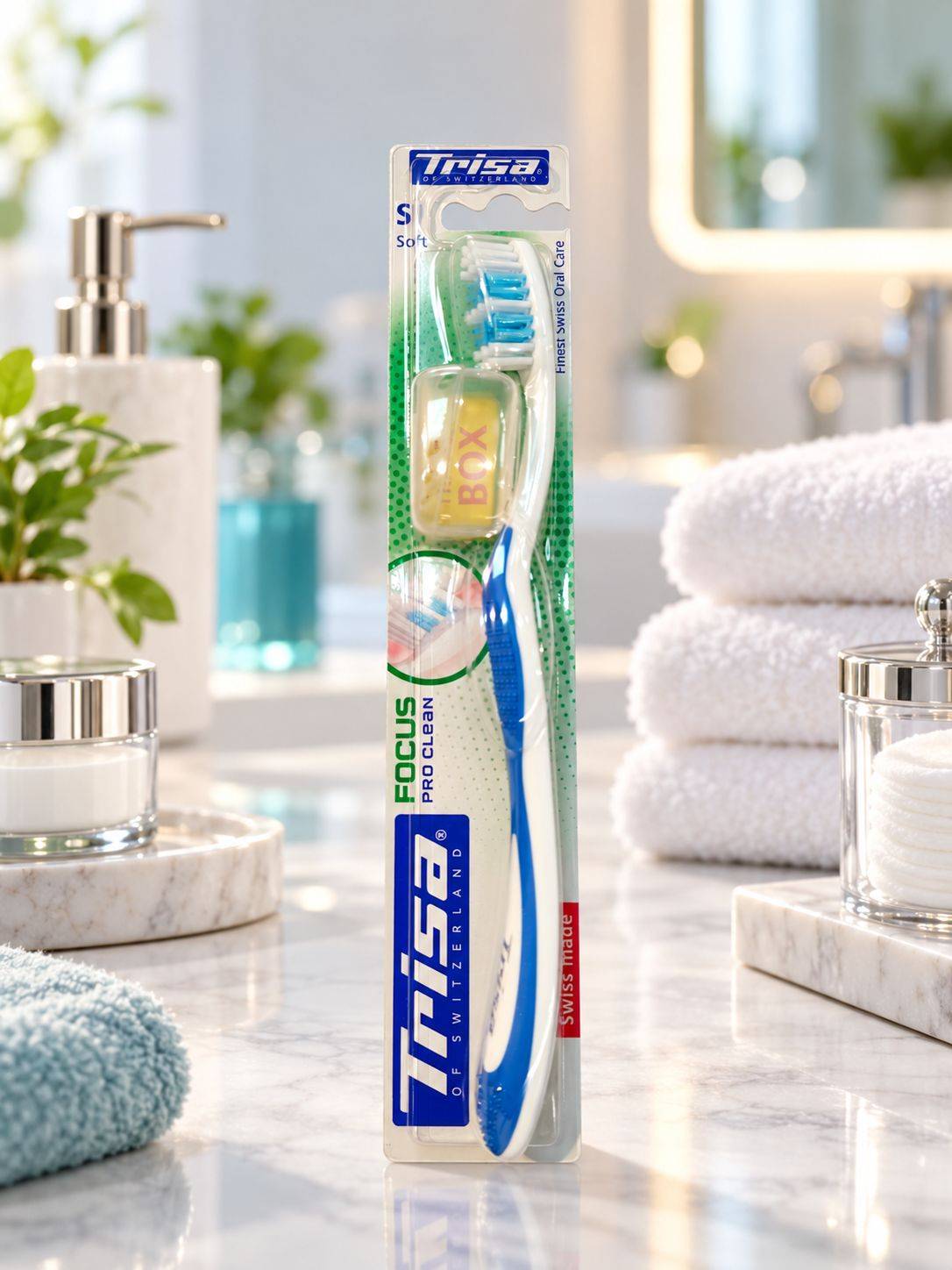 مسواک تریزا trisa مدل Focus pro clean بدنه آبی
