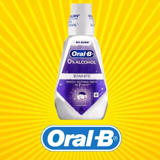 دهانشویه سفید کننده دندان oral-b 