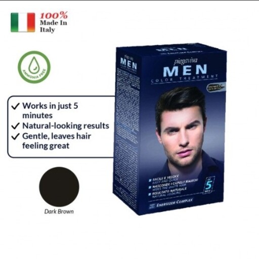  رنگ موی مردانه پیگاویوا قهوه ای تیره Piegaviva Men Color Treatment Dark Brown