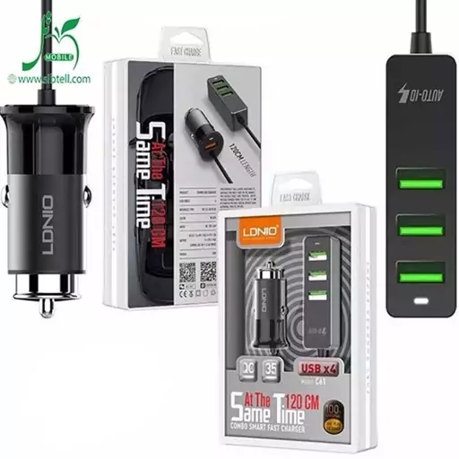 شارژر فندکی الدینیو مدل C61 ا LDNIO C61 Car Charger