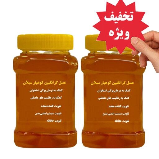 عسل گزانگبین ساکارز زیر یک درصد (دو کیلویی) ارسال رایگان