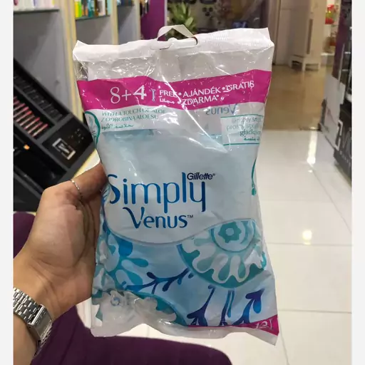 خودتراش ژیلت مدل simply venus دولبه 12 عددی 