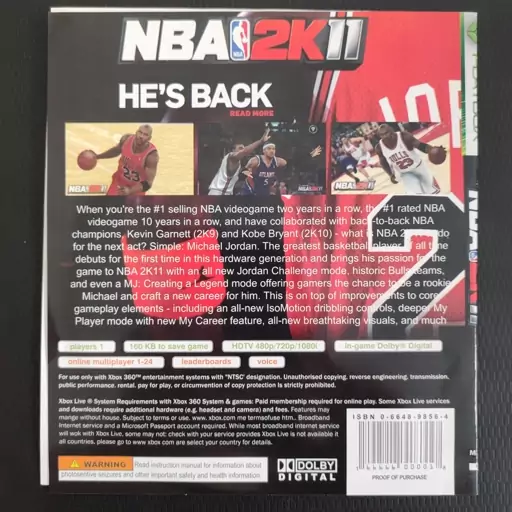 بازی ایکس باکس 360 NBA 2K11