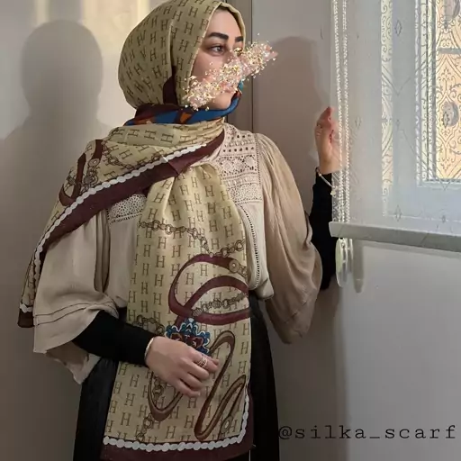 شال نخی لمه دار وارداتی