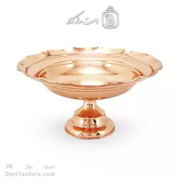 میوه خوری مسی پایه دار زنجان قطر 32 سانتیمتری کد AH-125