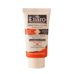 ضد افتاب Ellaro مدل oil free رنگ لایت بژ spf30