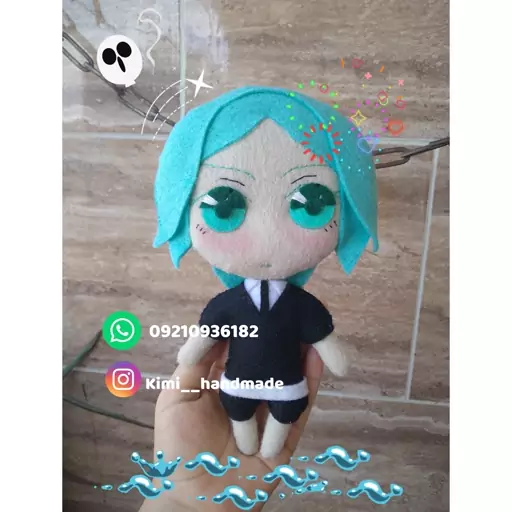 عروسک انیمه phos نمدی مدل land of lustrous شماره سه