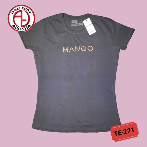 تیشرت ساده نخ پنبه Mango  سایز XL 