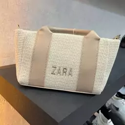 کیف کنفی تابستانی دخترانه زنانه زارا مجلسی کنف حصیر حصیری تابستونی ZARA جا دار جادار اسپرت پاسپورتی دوشی دستی اسپورت نود