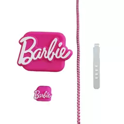 محافظ کابل طرح فانتزی مدل barbie به همراه محافظ شارژر دیواری 20وات اپل مجموعه 4 عددی