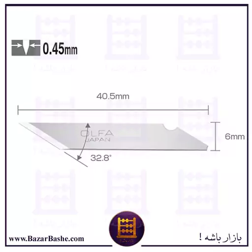 تیغ 32 درجه کوچک الفا OLFA ژاپنی کد KB بسته 25 عددی 