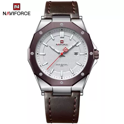 ساعت مچی مردانه بند چرم نیویفورس مدل Naviforce 9200