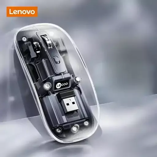 موس شفاف بلوتوثی و شارژی لنوو Lenovo Lecoo WS215DM