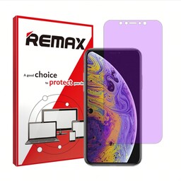 گلس گوشی اپل iPhone xsmax هیدروژلی آنتی پرپل (ضد اشعه بنفش) برند ریمکس جهت جلوگیری از خستگی و محافظت از چشم