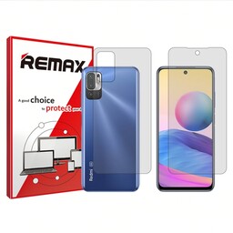 گلس پشت و رو گوشی شیائومی Redmi Note 10 5G هیدروژلی شفاف برند ریمکس  