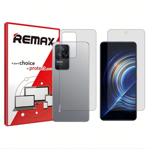 گلس پشت و رو گوشی شیائومی Redmi K50 هیدروژلی شفاف برند ریمکس  