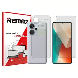 گلس پشت و رو گوشی شیائومی Redmi Note 13 Pro Plus هیدروژلی شفاف برند ریمکس  