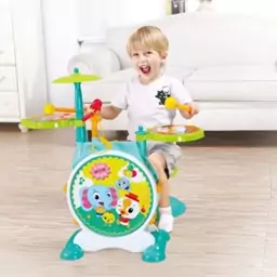 اسباب بازی جاز و درام بزرگ موزیکال هولی تویز مدل 3130 Hola Toys Dimple Electric Big Toy Drum Set for Kids