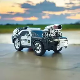  اسباب بازی ماشین پلیس فلزی دوج چلنجر دودزا Police Car