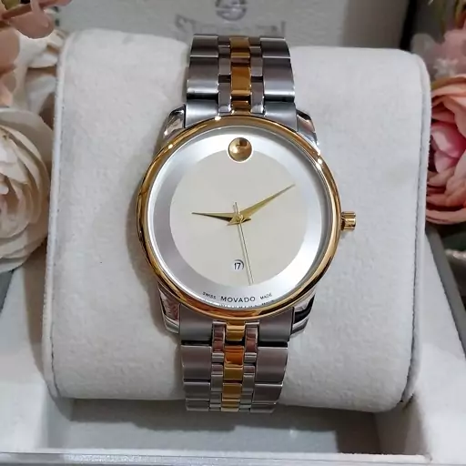 ساعت مچی مردانه MOVADO BOLD کلاسیک مدل 2045Gژاپن دورنگ