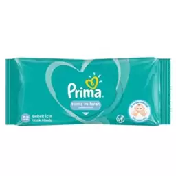 دستمال مرطوب کودک پریما 52 عددی پمپرز اسپانیا انقضا 2024.11 pampers prima