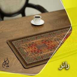 رانر مخمل لمینت دار لیزری ایران خاتون در ابعاد (130 در 40 ) کد 45