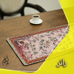 رانر مخمل لمینت دار لیزری ایران خاتون در ابعاد (130 در 40 ) کد 54