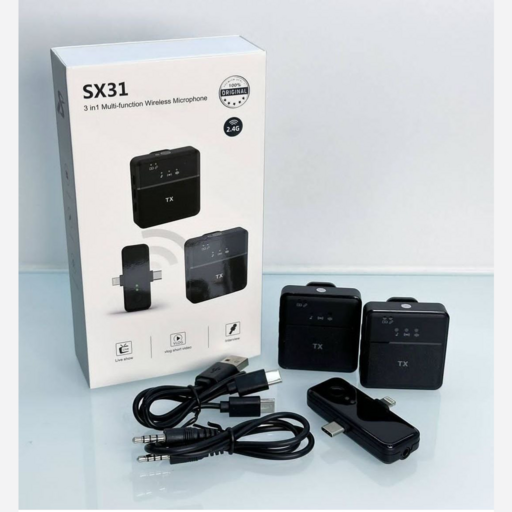 میکروفن یقه ای وایرلس دار طرح Rode مدل SX31 ا Wireless Microphone Rode SX31 دو عدد فرستنده