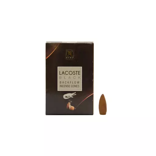 عود آبشاری دست ساز هندی رامو مدل لاکوست بلک Lacoste Black-Ramo بسته 10 عددی