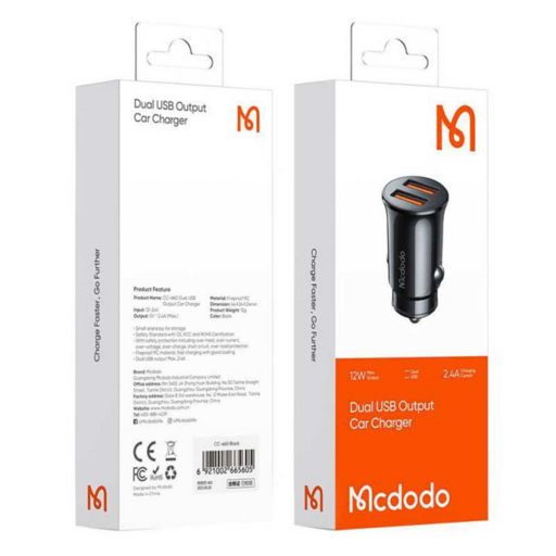 شارژر فندکی فست شارژ Mcdodo CC-6602 2.4A 12W-کد3870