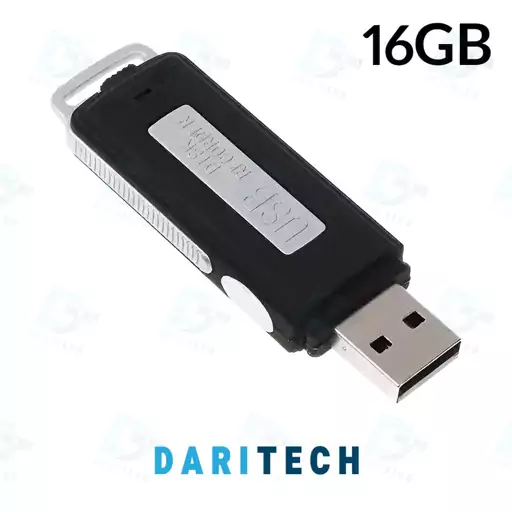  دستگاه ضبط صدای مینیاتوری USB مدل 16 گیگ مشکی