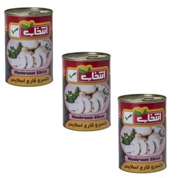 کنسرو قارچ اسلایس انتخاب - 420 گرم بسته 3 عددی