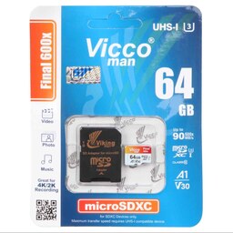 Vicco man Final 600X microSDXC.adapter UHS.I U3 Class 10-90MB.s - 64GB.GRM