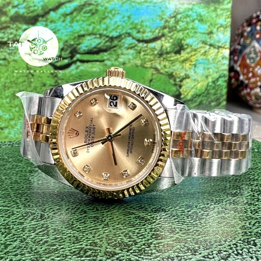 ساعت مچی زنانه رولکس دیت جاست در رنگبندی یک سال گارانتی پک ارسال رایگان rolex