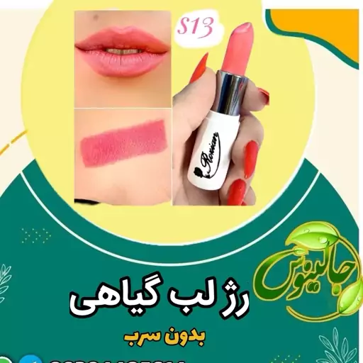 رژلب گیاهی کد S13 بدون سرب انتی باکتریال تهیه شده از کره شیا غرفه جالینوس مشهد