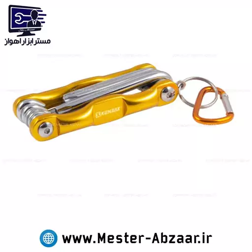 ست 8 پارچه آلن چاقویی ستاره ای کنزاکس گیره دار تاشو مدل KENZAX KTK-108