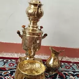 سماوردولیتری برنجی(سرویس کامل)