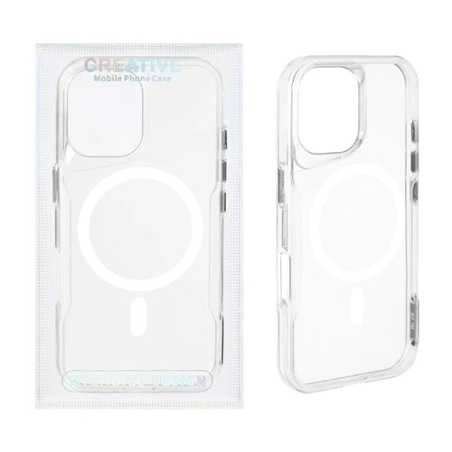 قاب گوشی پشت سخت شفاف Magsafe مدل iPhone 16- سفید