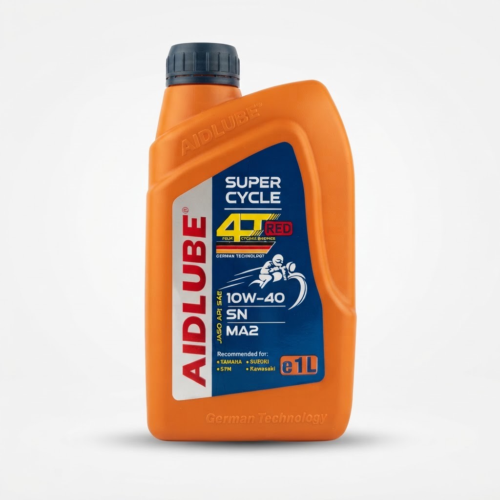 روغن موتور سیکلت ایدلوب JASO MA2 Aidlube 10W-40 SN (Red Label)جدید