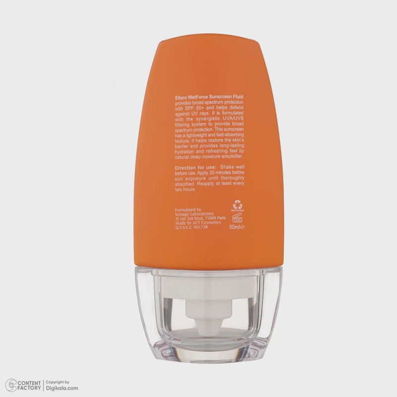 فلوئید ضد آفتاب بدون رنگ الارو SPF50 مدل Ultra Light تحت لیسانس محافظ UVA ،UVB، مرطوب کننده مناسب پوست های چرب و مختل...جدید