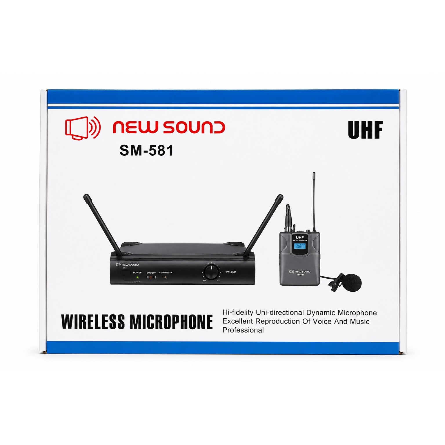 میکروفن یقه ای بی سیم New Sound SM-581 UHFجدید
