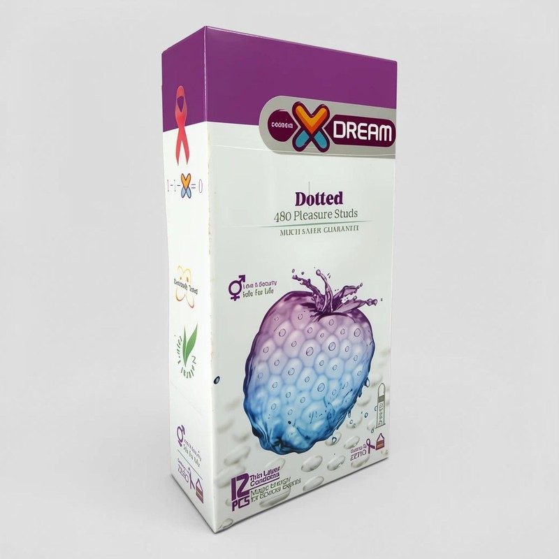 کاندوم ایکس دریم مدل Dotted بسته 12 عددی