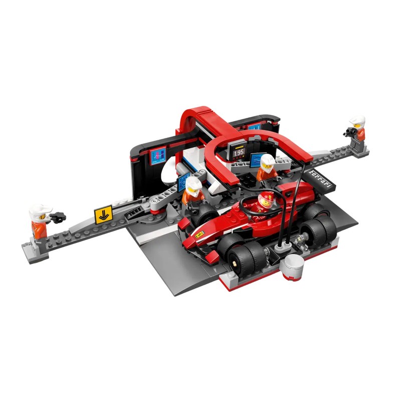 لگو سری City مدل F1 Pit Stop Pit Crew with Ferrari Car کد 60443