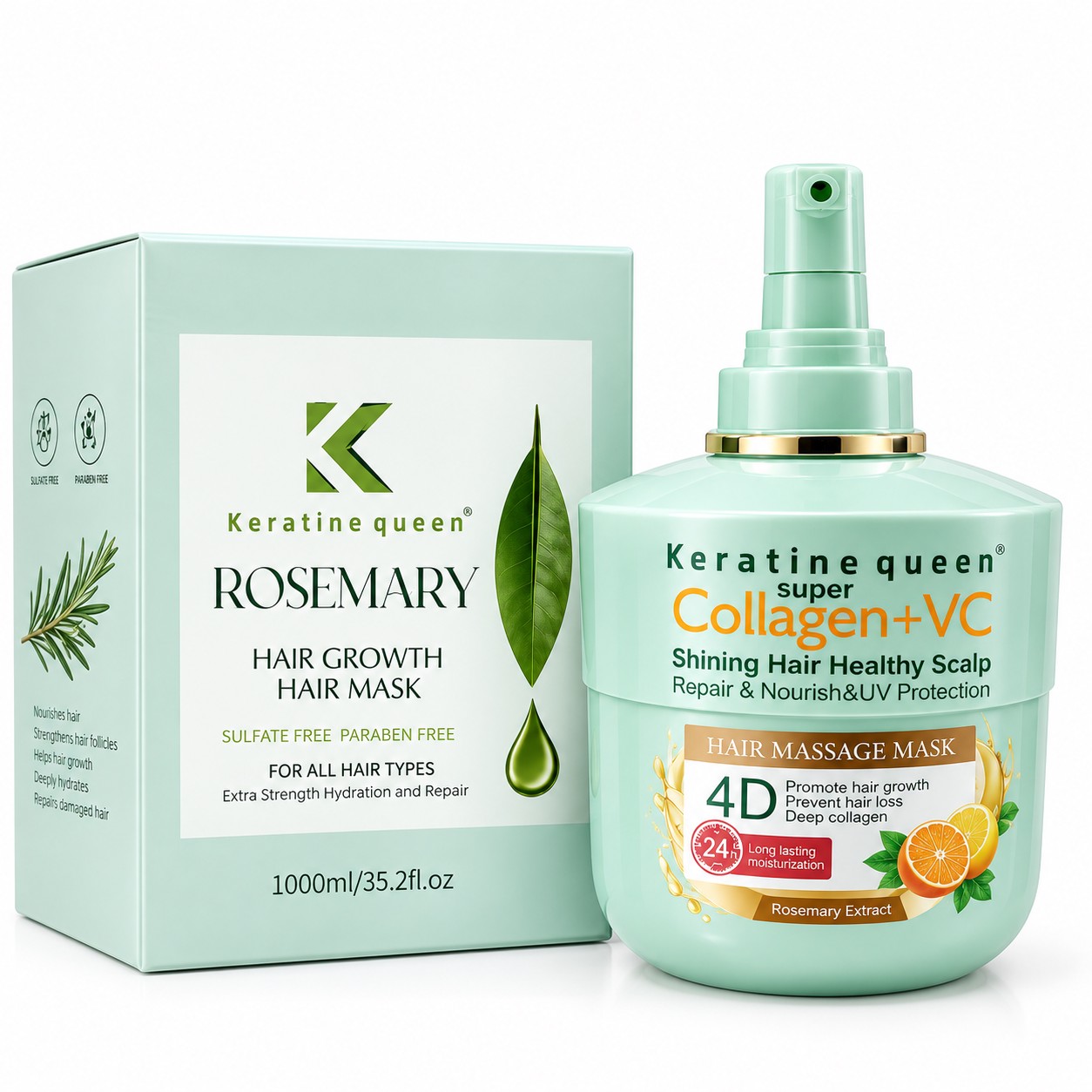 ماسک مو رزماری کراتین کوئین Rosemary Hair Growth Hair Mask