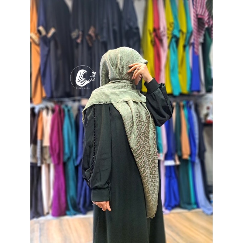 عبا جیران با نوار کریستالی جنس الیزه