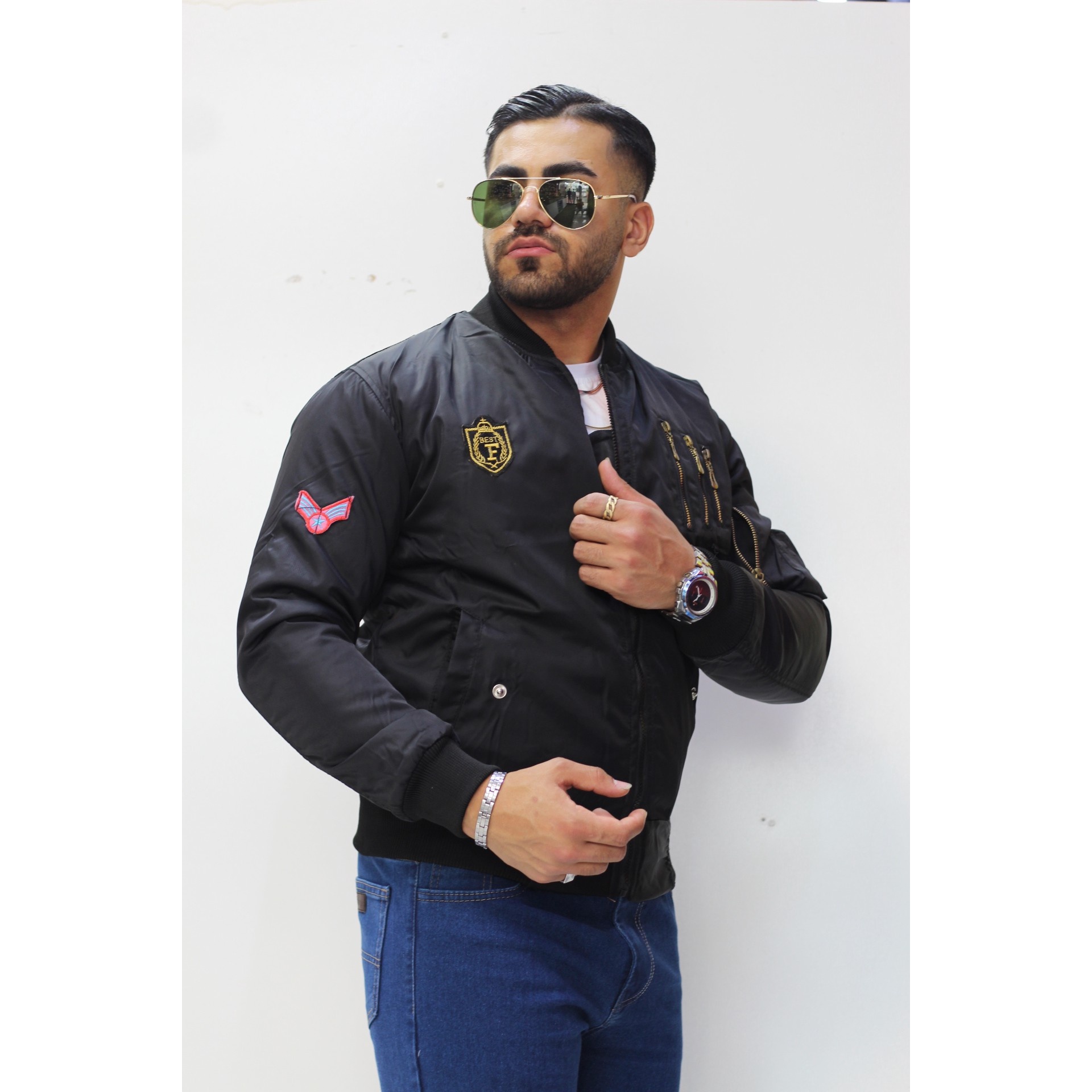 کاپشن خلبانی مردانه مشکی