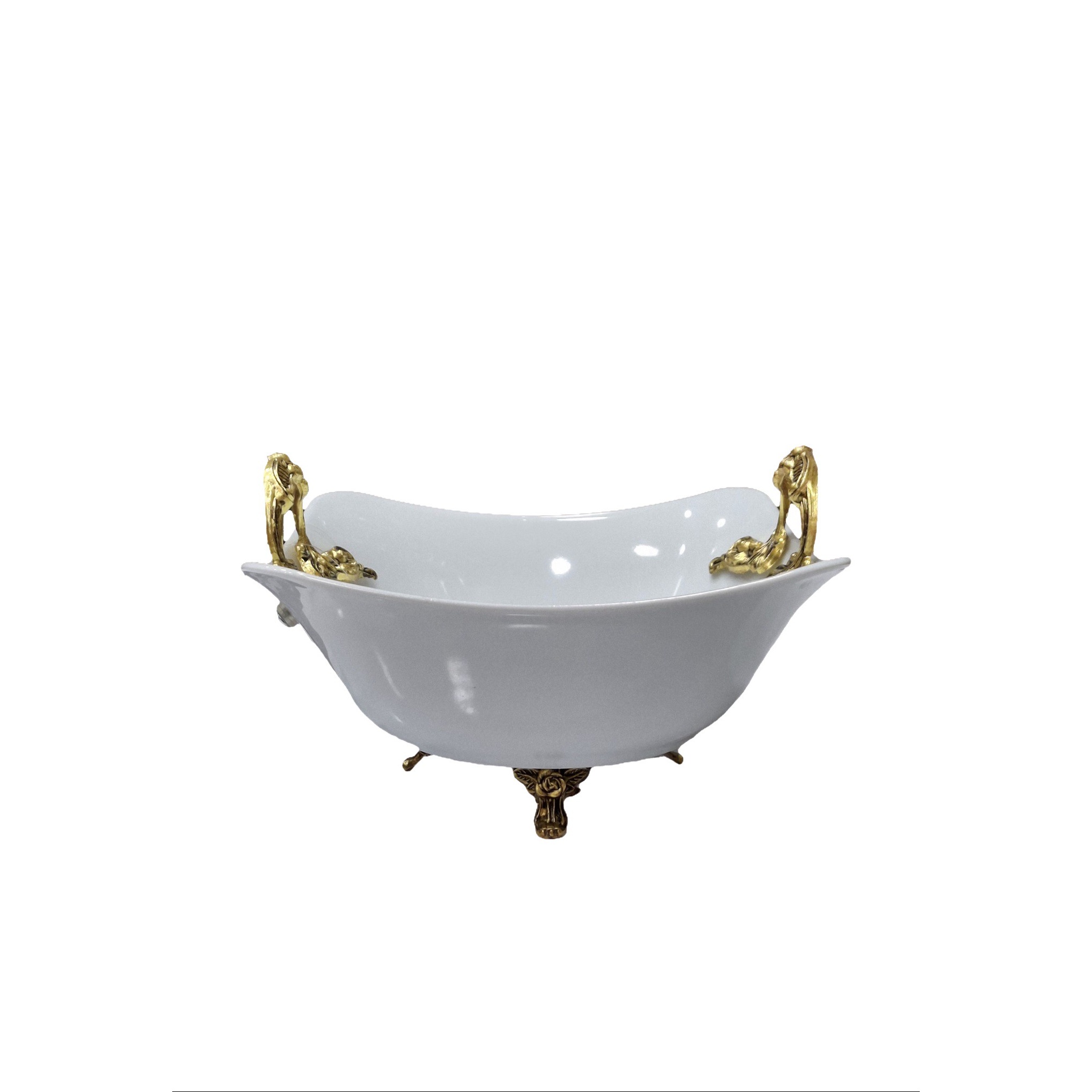 میوه خوری چینی با پایه و تزئینات پیوتر طلاییجدید